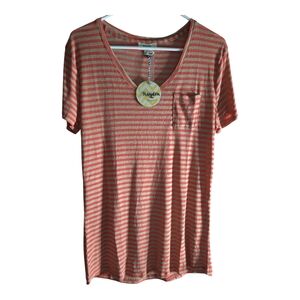 Hayden Los Angeles Striped V-Neck T-Shirt